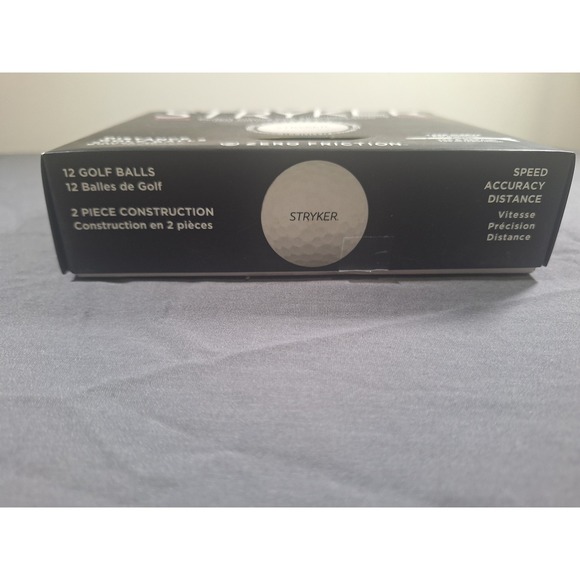 Stryker Distance Golf Balls Alignment Striping 12 Ball Zero Friction - Picture 2 of 4